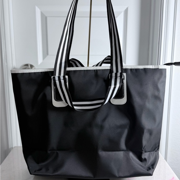 Chanel Black and White Logo Tote - Picture 2 of 6
